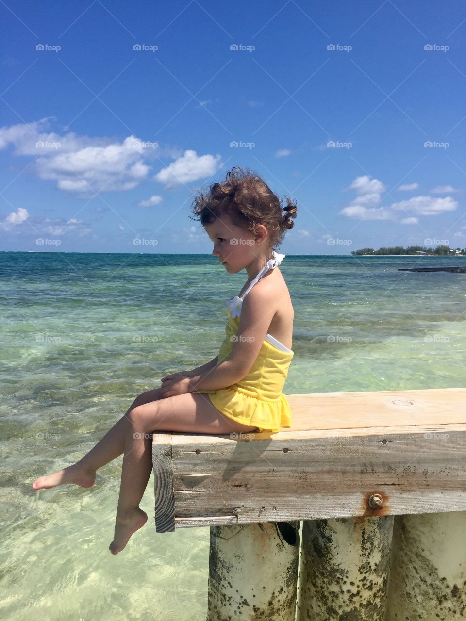 Peacefully daydreaming on a beautiful day in Grand Cayman at Starfish point.