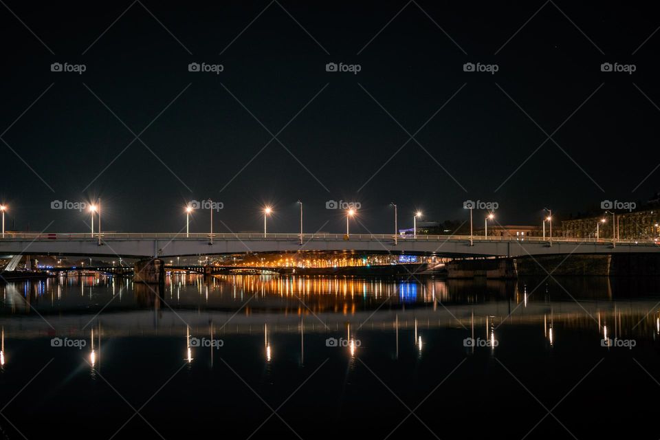 Lyon at night