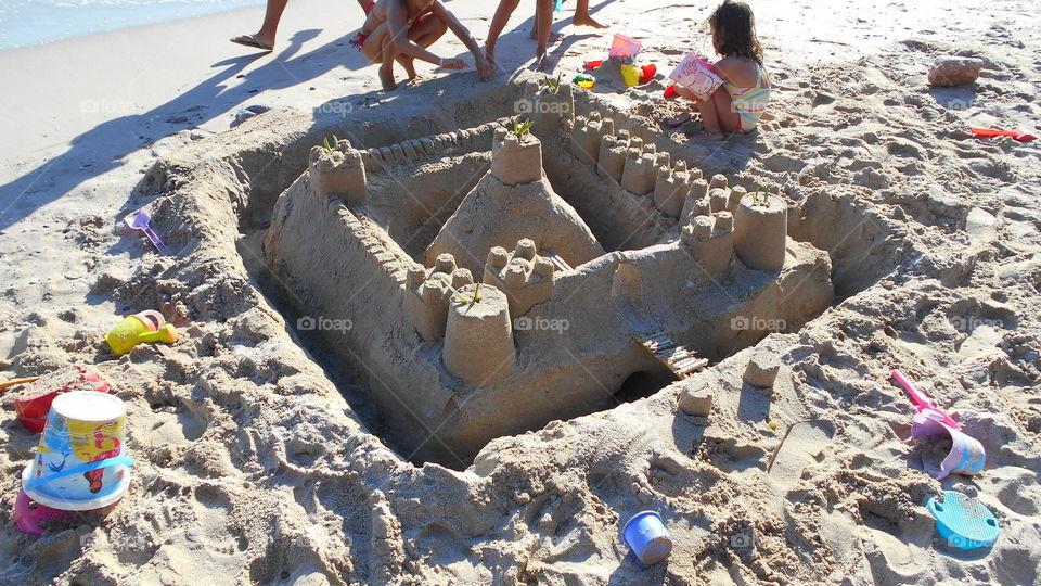 Sand castle. Sand castle