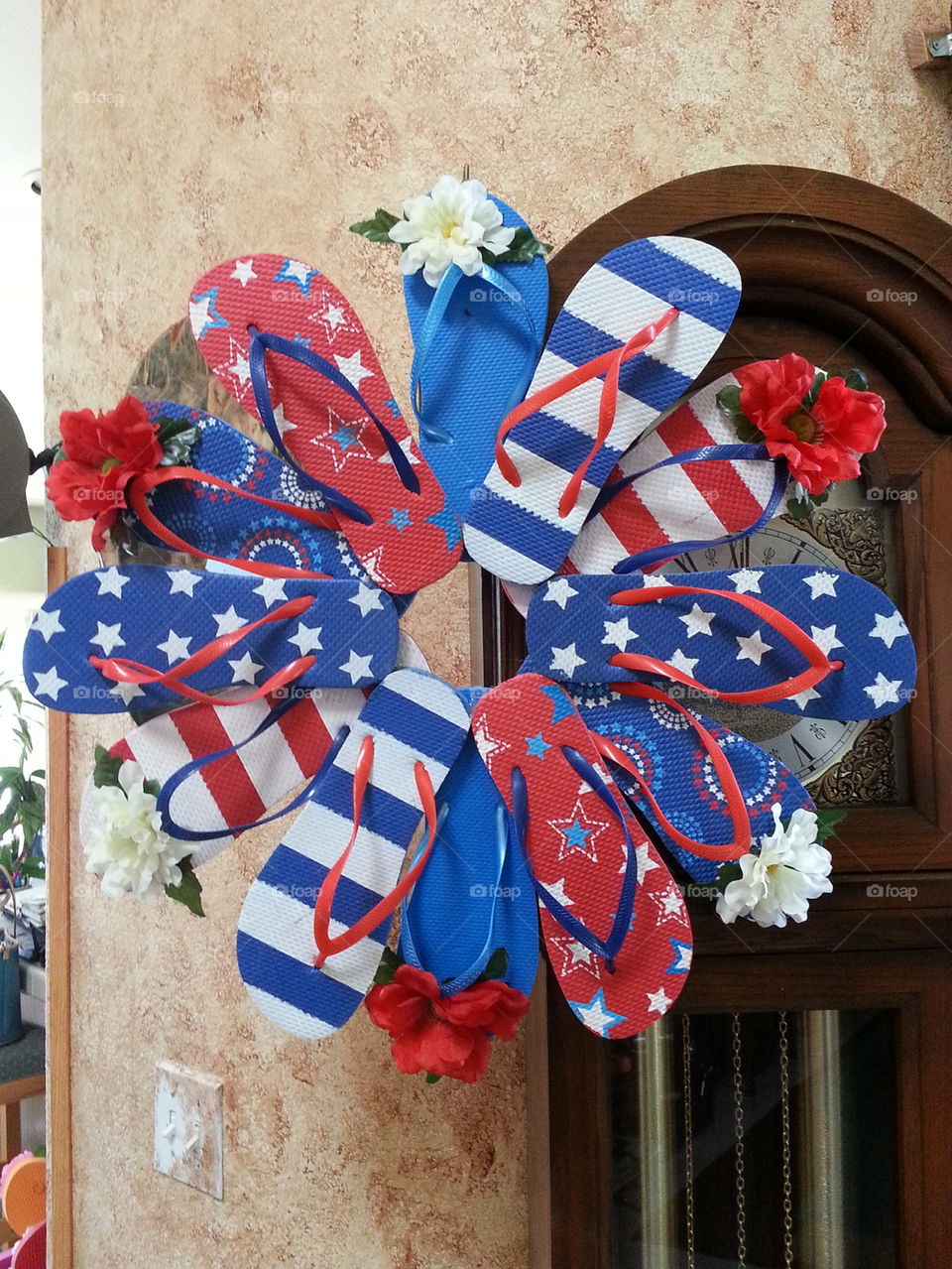 American flip flop wreath