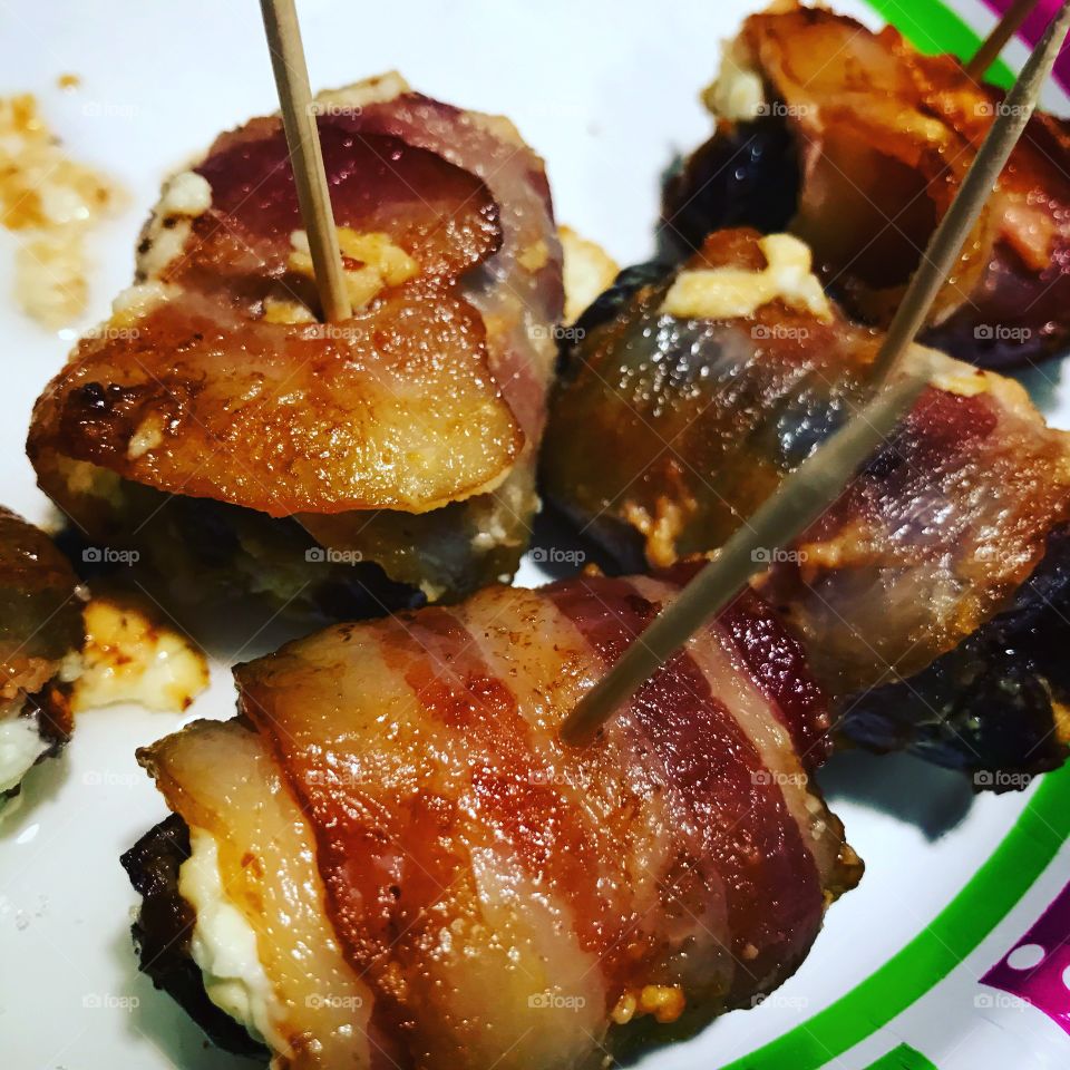 Bacon, Dates, and Goat Cheese