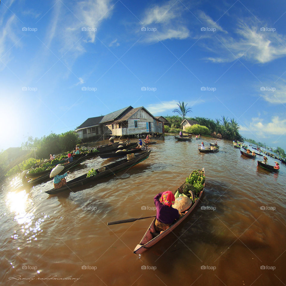 asia indonesia floatingmarket lokbaintan by r3ndy.bl4ck