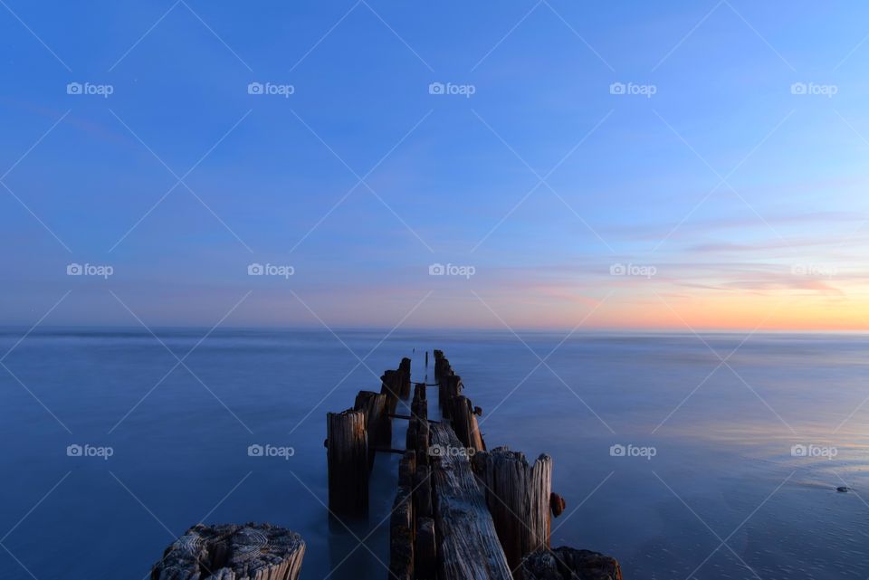 weathered seawall