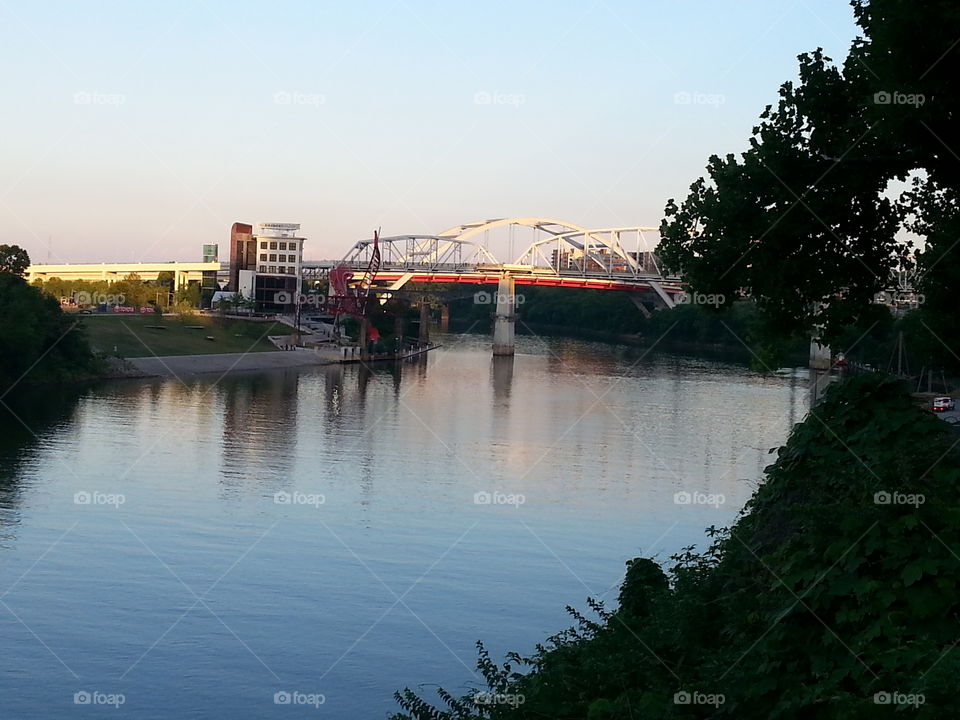 Nashville Cumberland River and Pedestrian Bridge