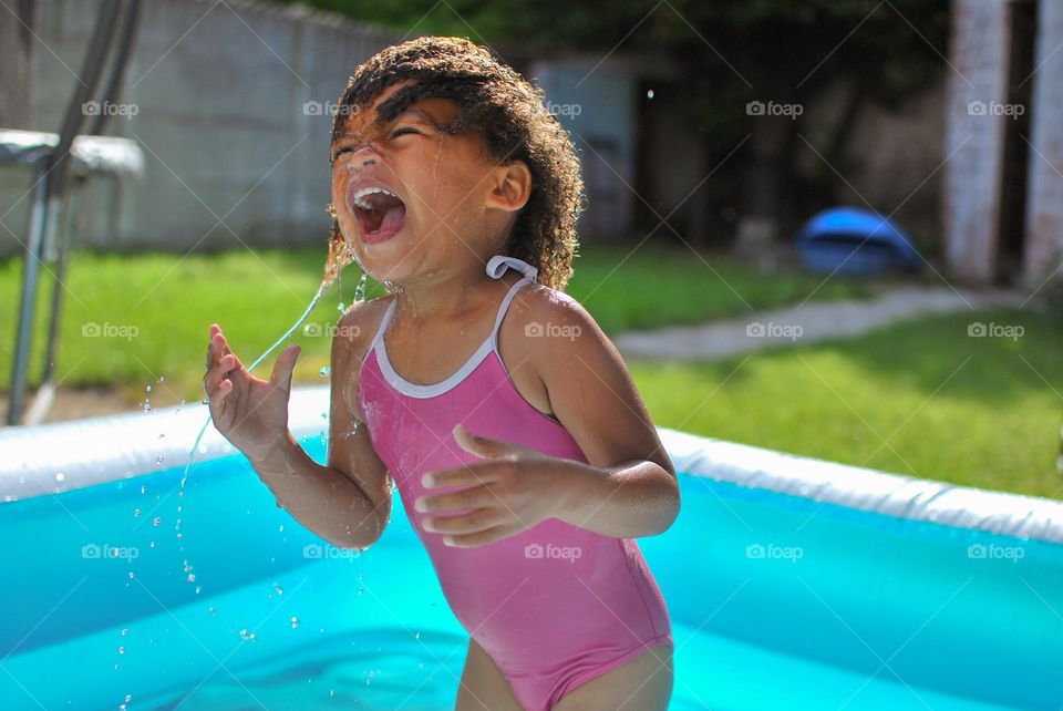Girl un swimming pool