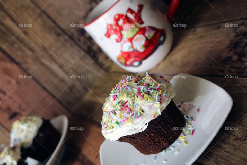 Chocolate Cupcake with Sprinkles