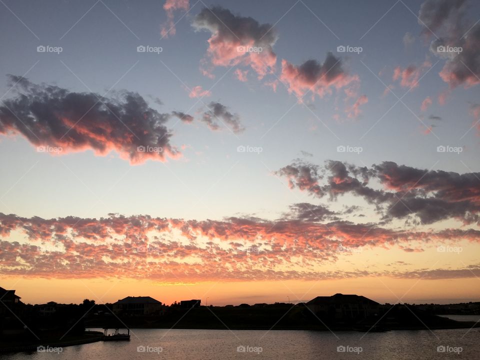 Sunset, Water, Landscape, Dawn, Evening