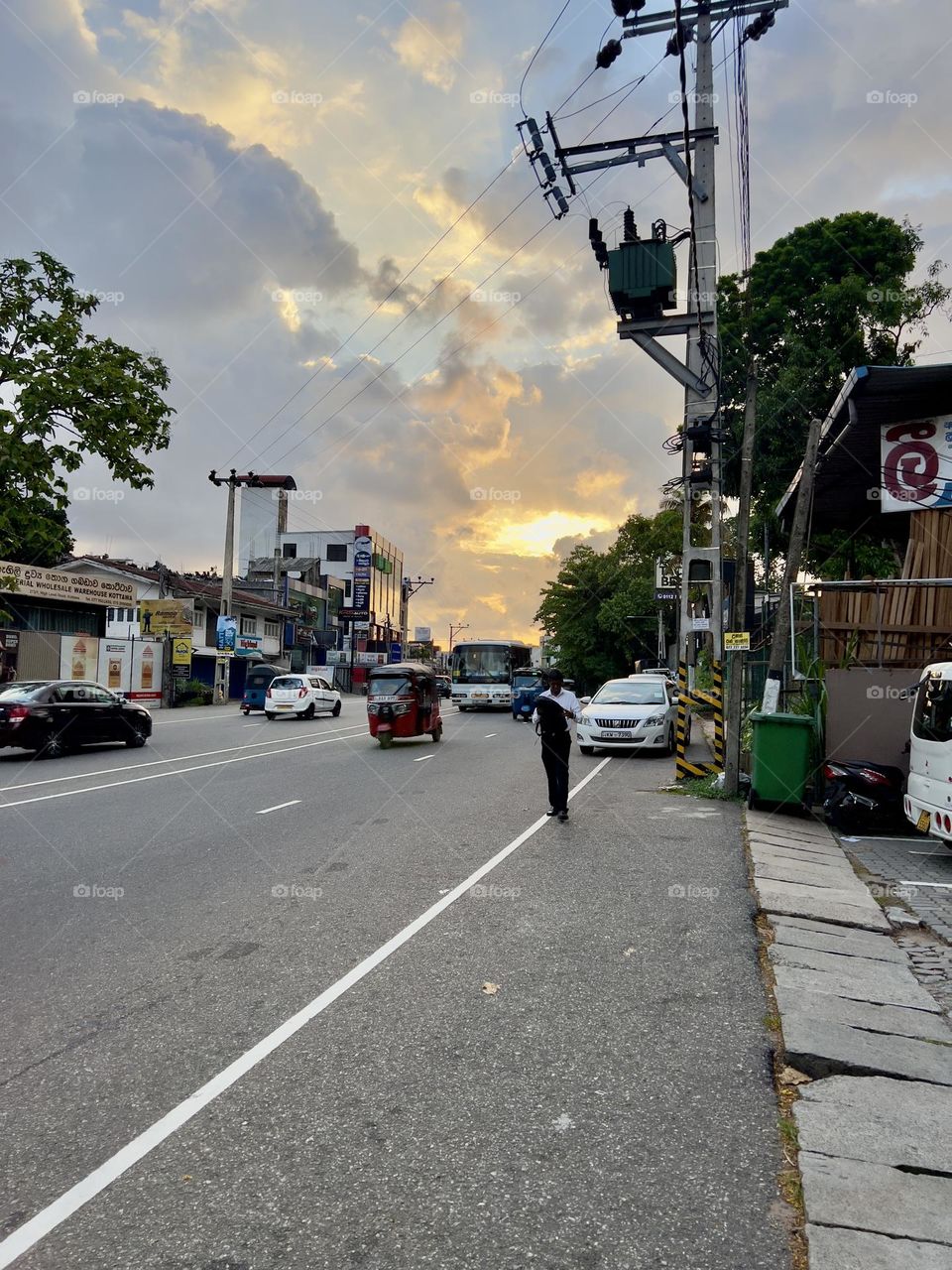 Evening walking on the street…