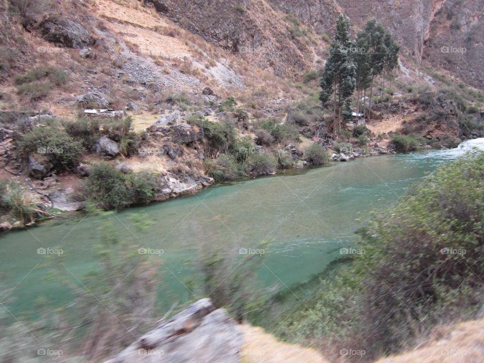Turquoise river in Huancaya