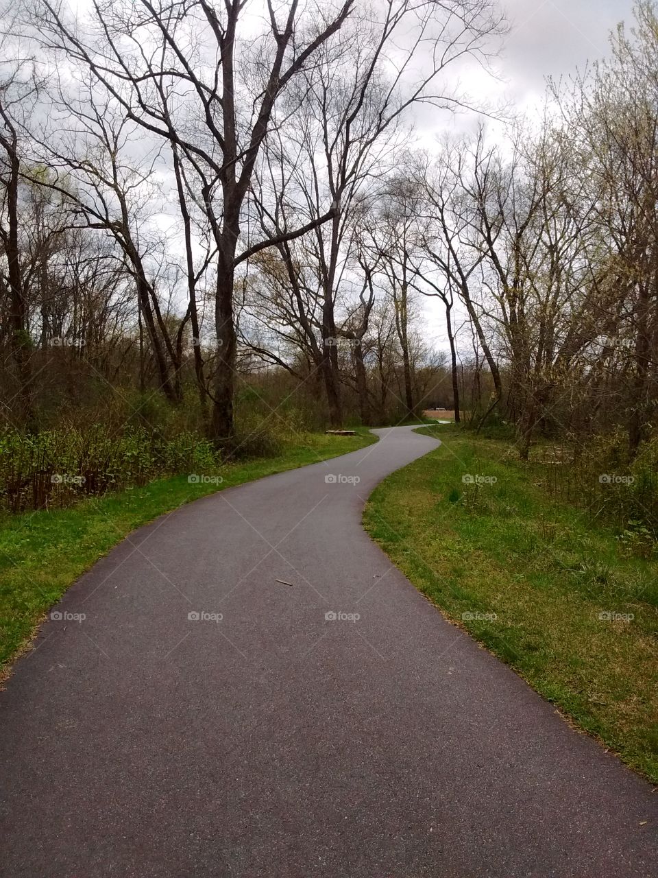 Green way path near Ararat river. mt airy NC, home to Andy Griffith and Mayberry