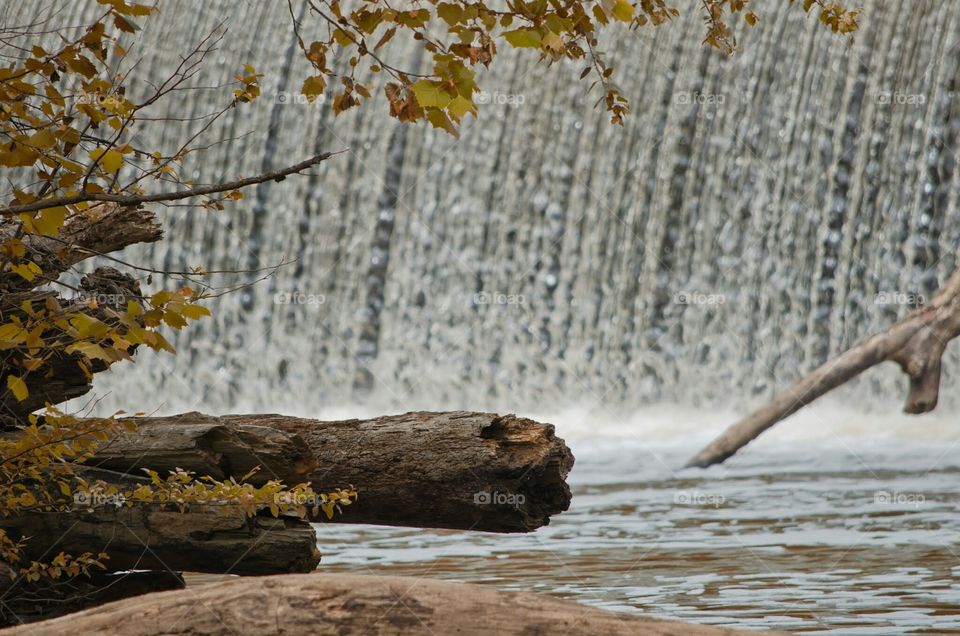 waterfall in the fall