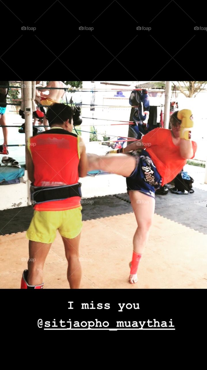 Female Muay Thai boxing hua hin bangkok thailand 2017