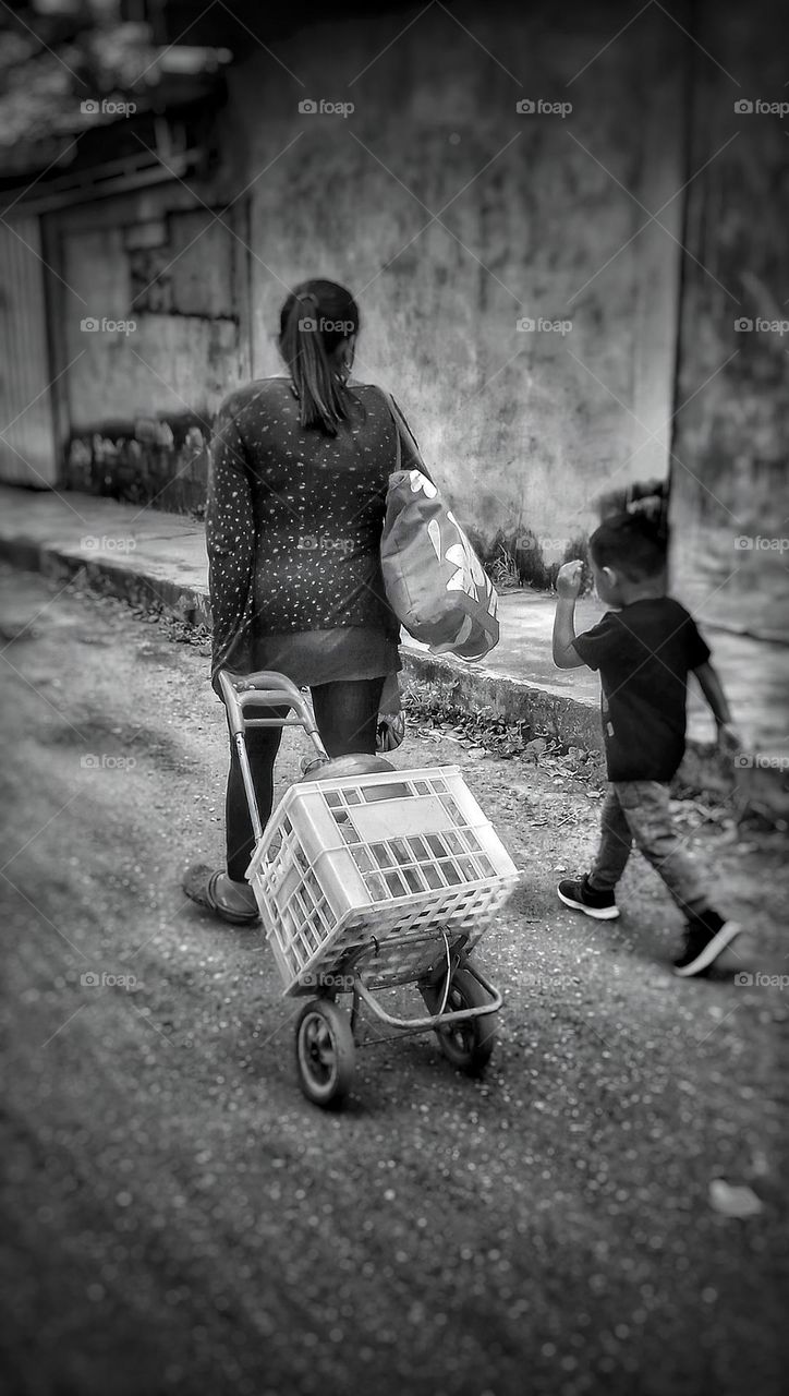 a mother with her son