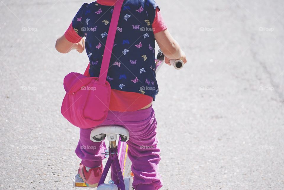 Girl on a bike