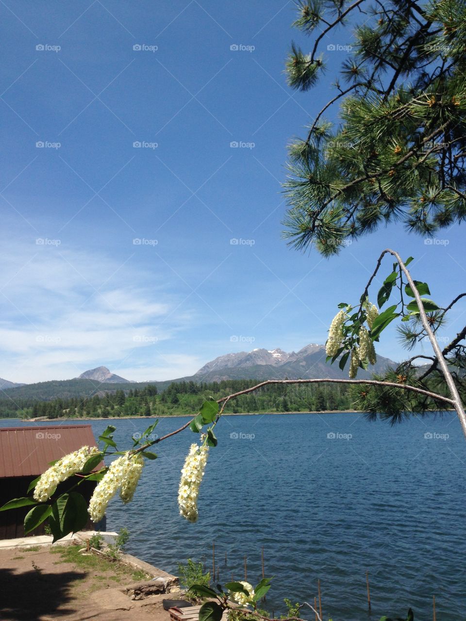 Mountain and lake