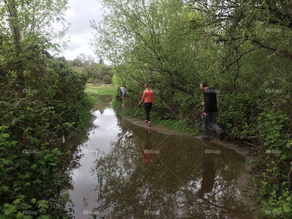 Hiking water reflections 