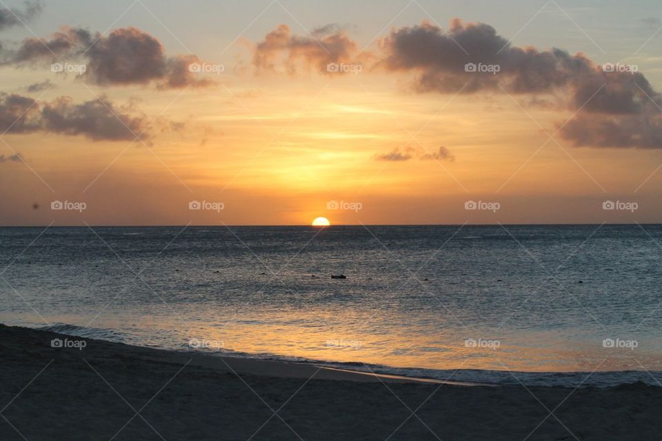 Sunset over aruba