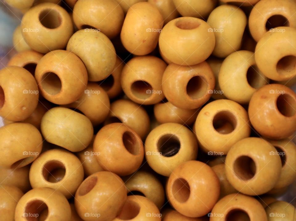 Orange circles beads