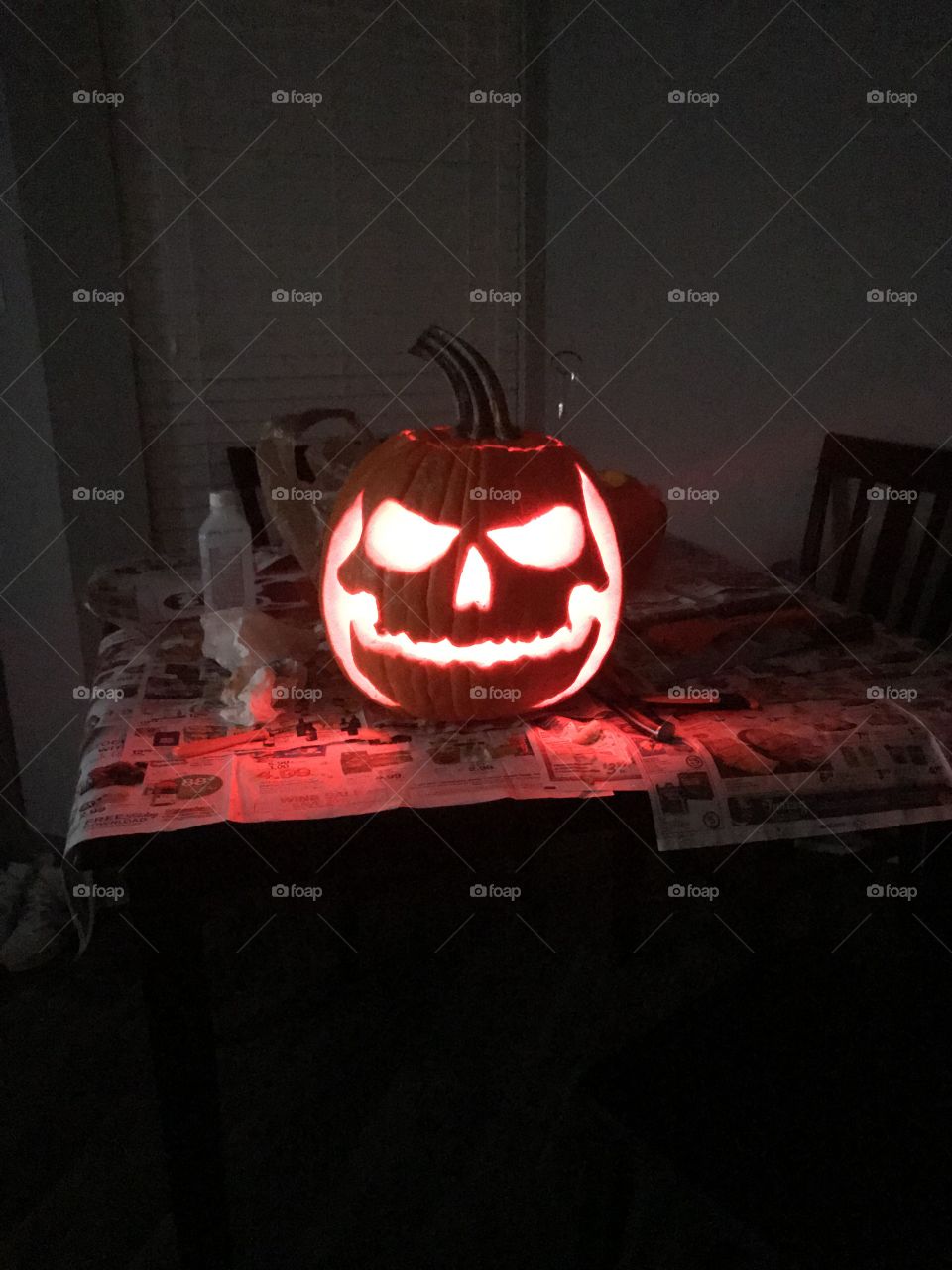 Scary Halloween Pumpkin 