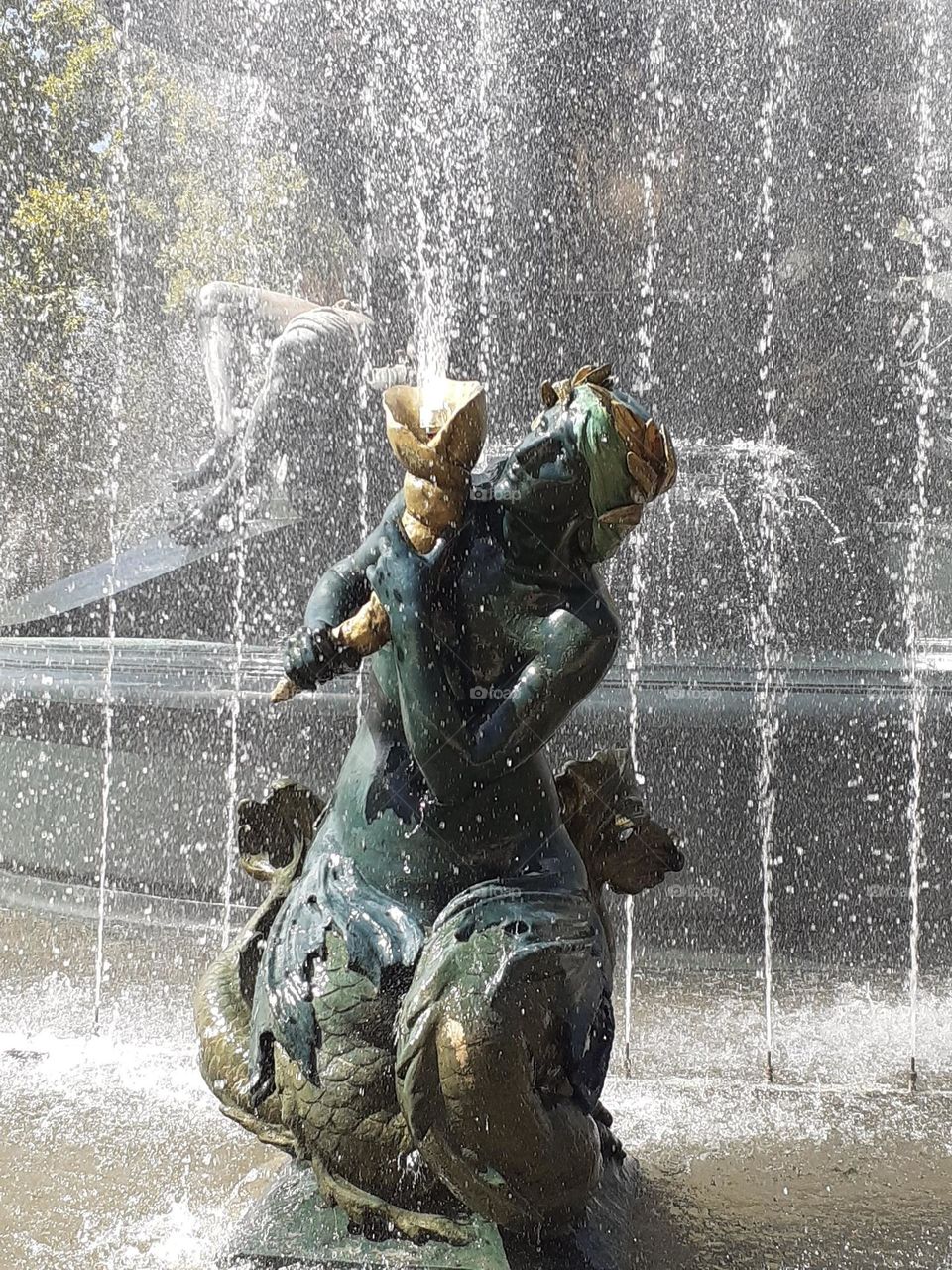 fuente de los Continentes en ciudad de Mendoza