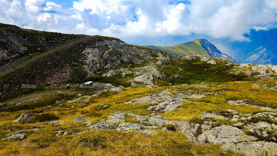 Landscape in Mont-de-lans in France