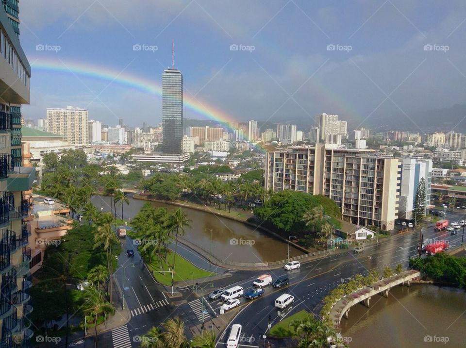 Hawaii Honolulu rainbow 