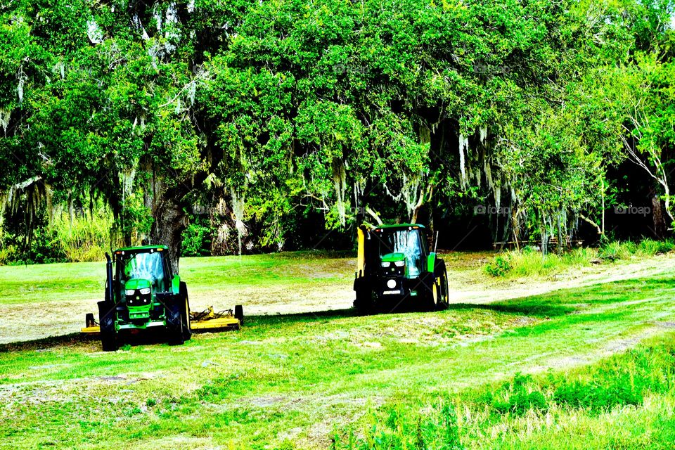 Green tractors 