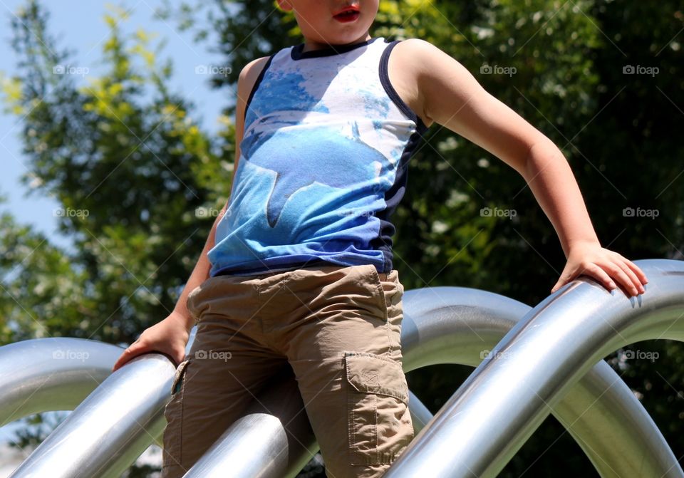 Child on Slide