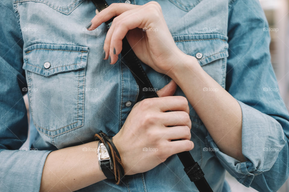 Woman hands and accessories