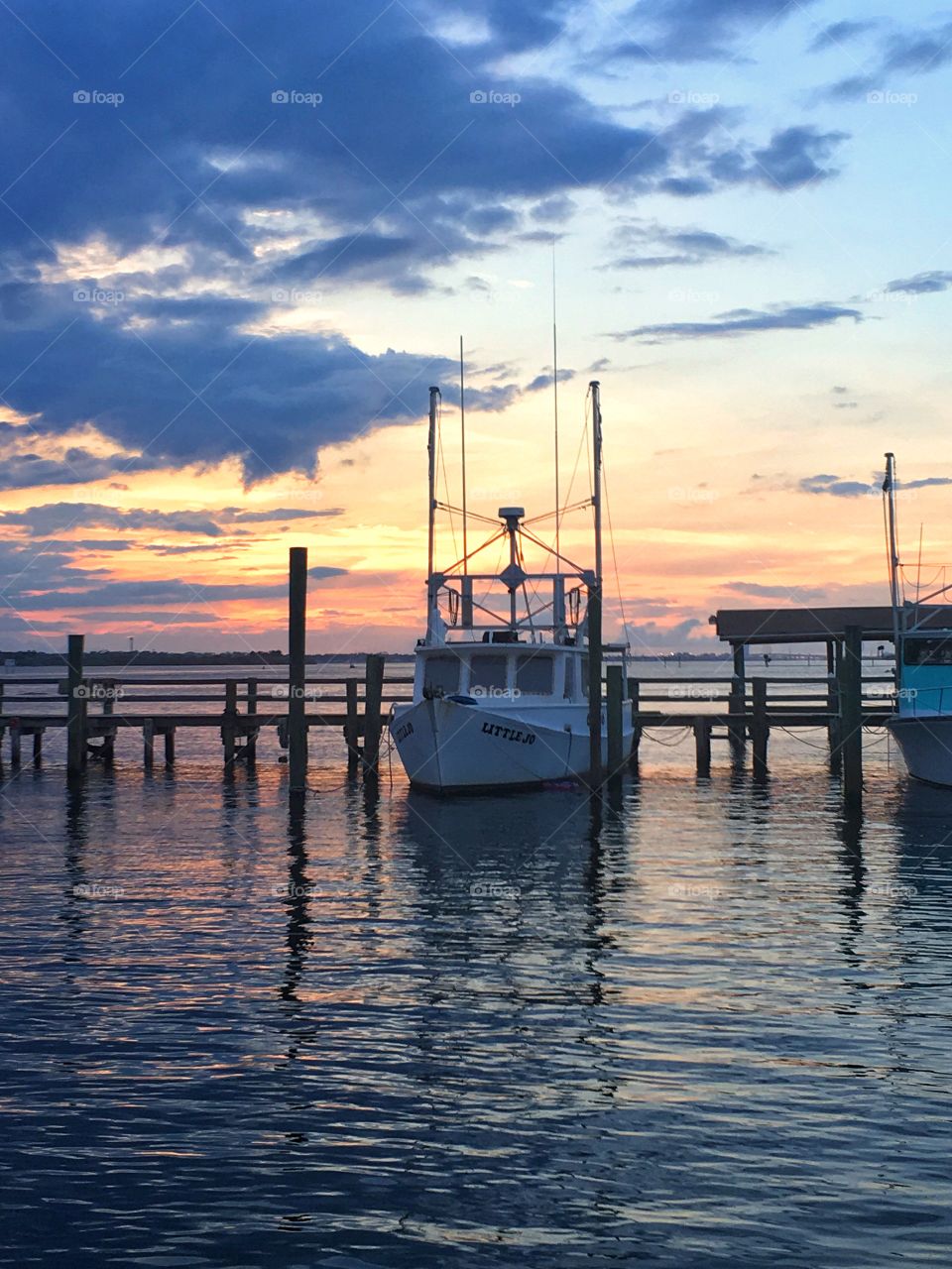 Boat sunset