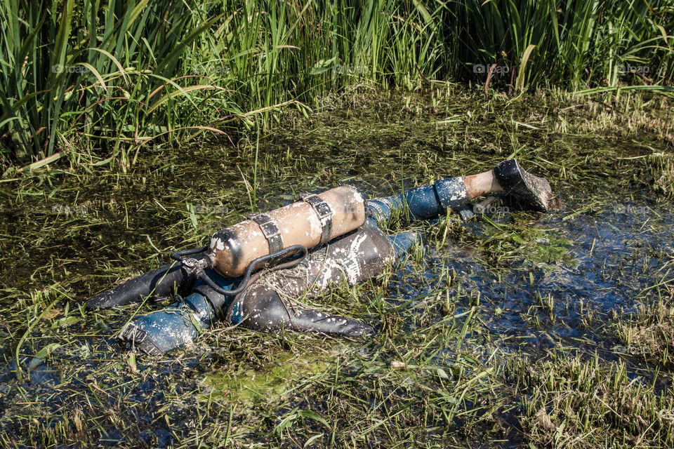 Dead chernobyl scuba diver