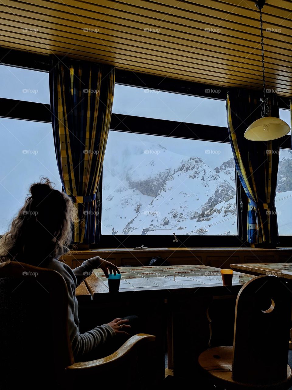 mountain window view