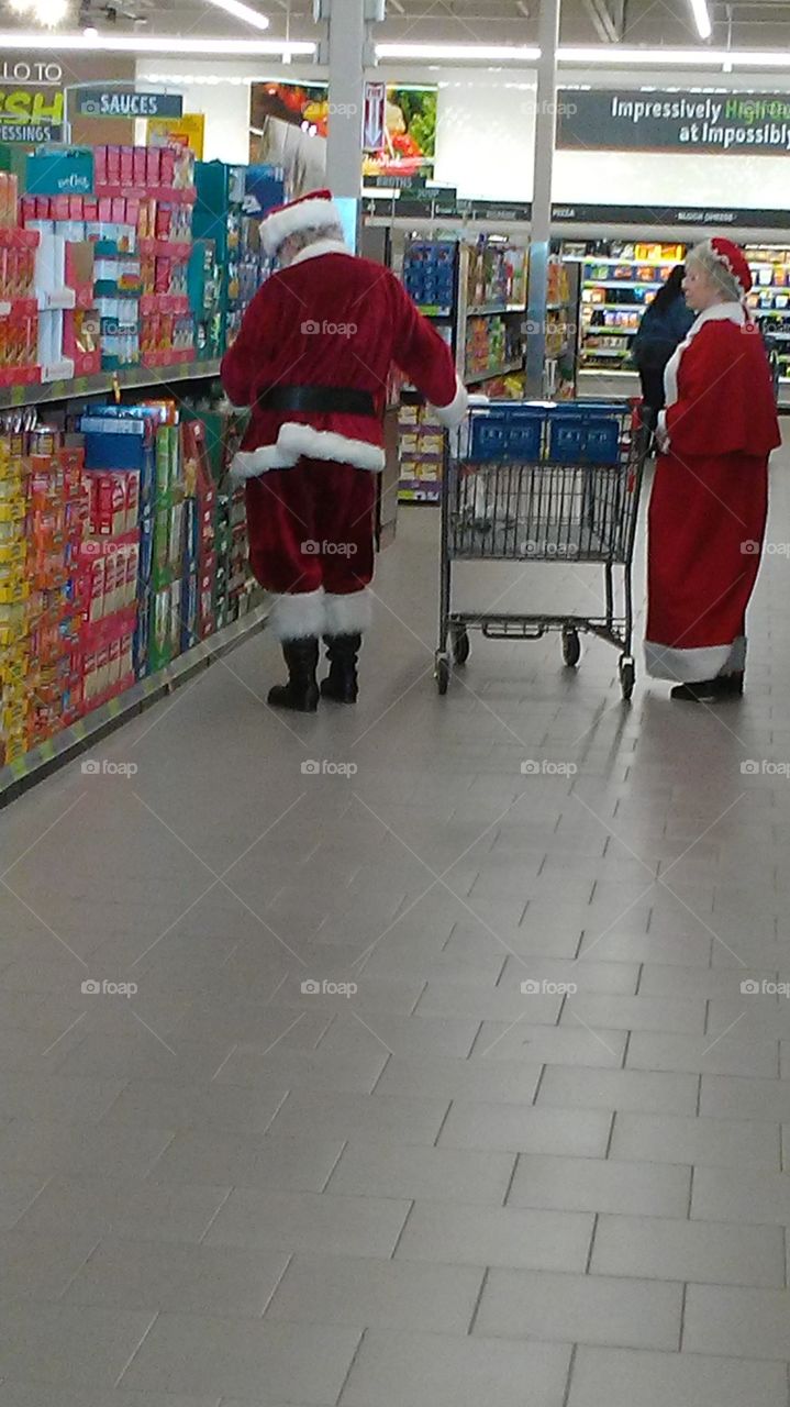 Santa and Mrs. Claus Shopping
