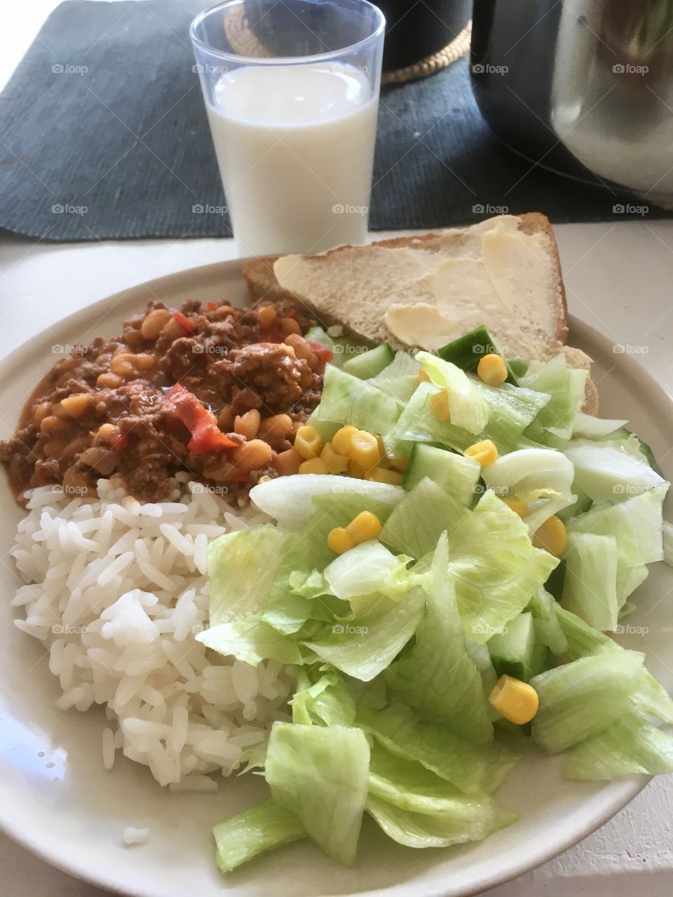 Todays dinner was chili con carne