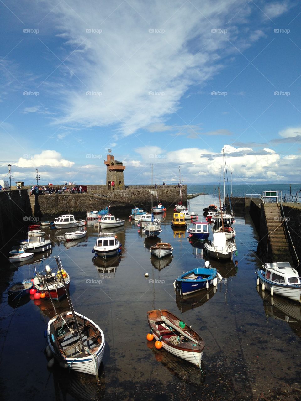 Lynmouth Harbour - all boats safe 