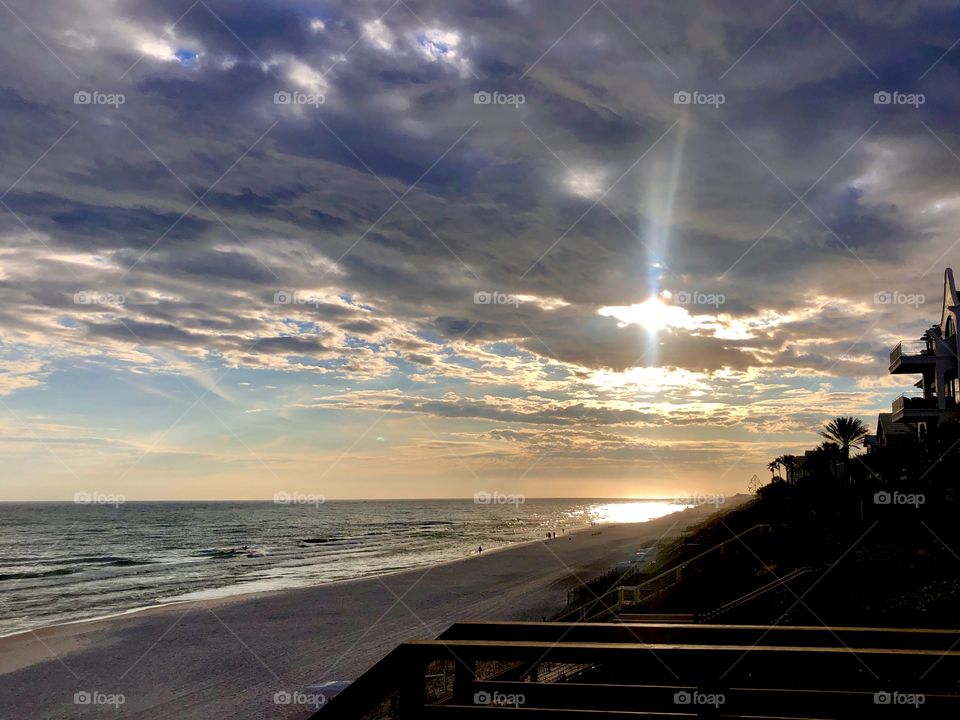Late afternoon clouds breaking for the sunset later