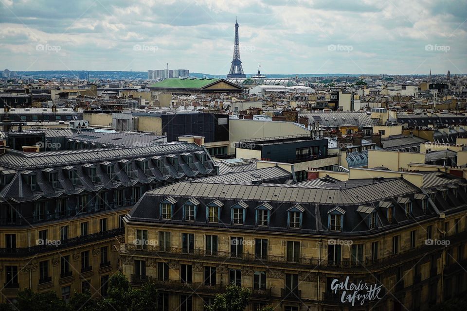 Paris city view with Eiffel tower