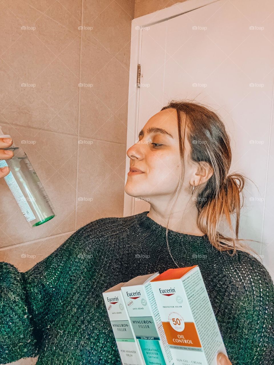 Skin care routine with Eucerin