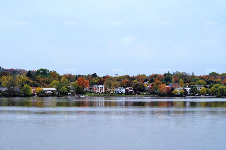 Autumn River View of Athens NY