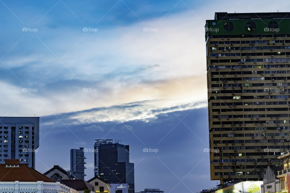 Beautiful sky in the city