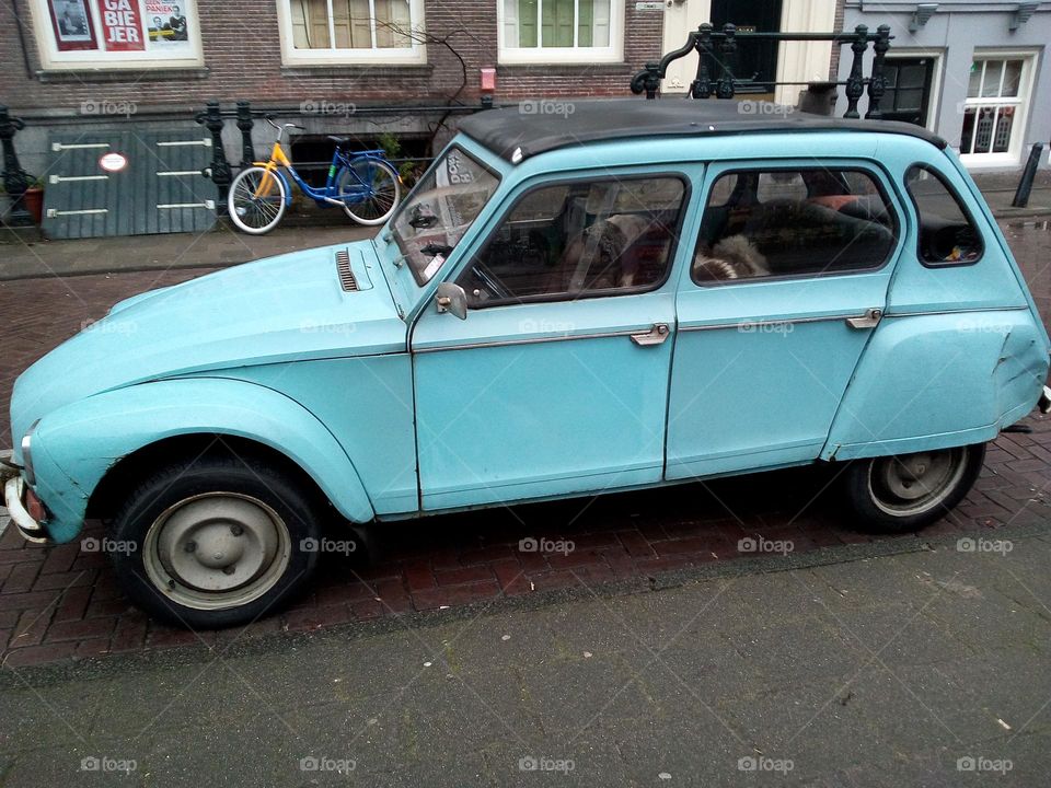 Old car in the city