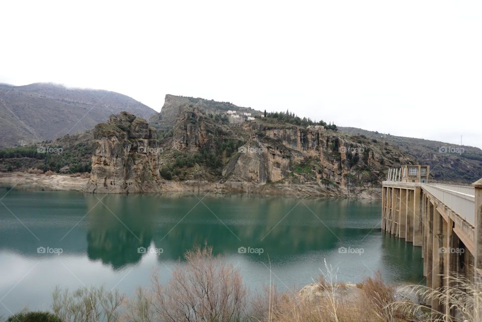 Mountain#lake#bridge#nature