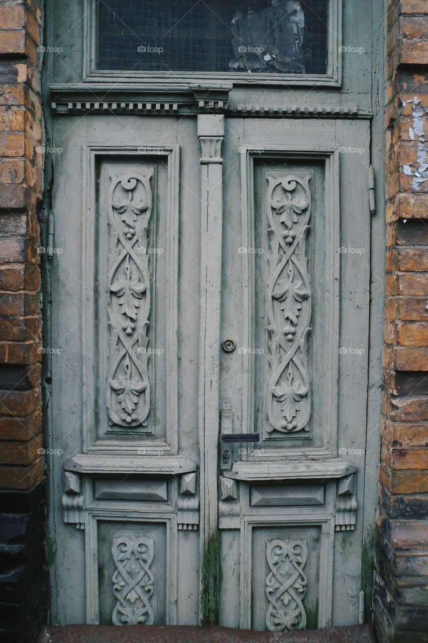 old wooden door in the house