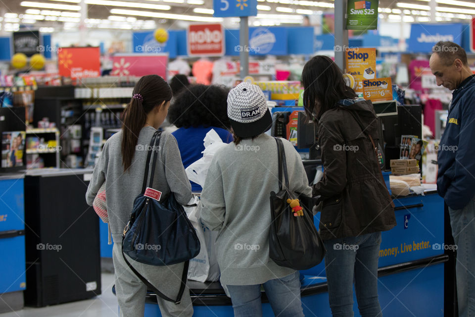 People at supermarkets 