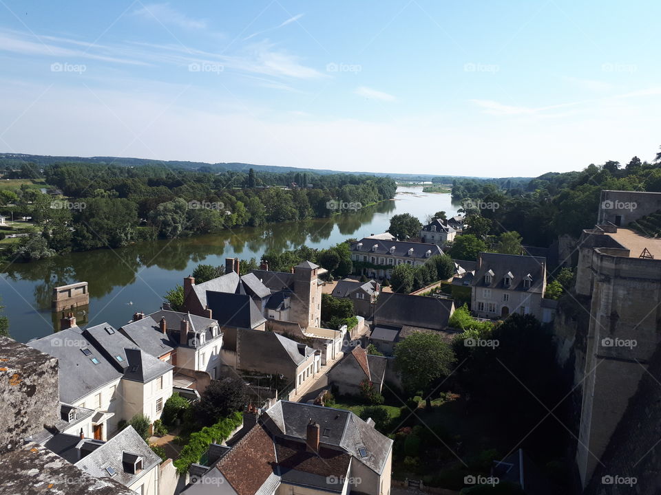 Cityscape from the wall of castle