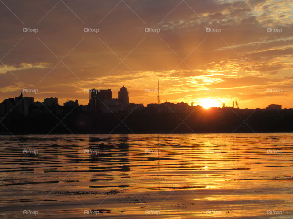 golden sunset in june