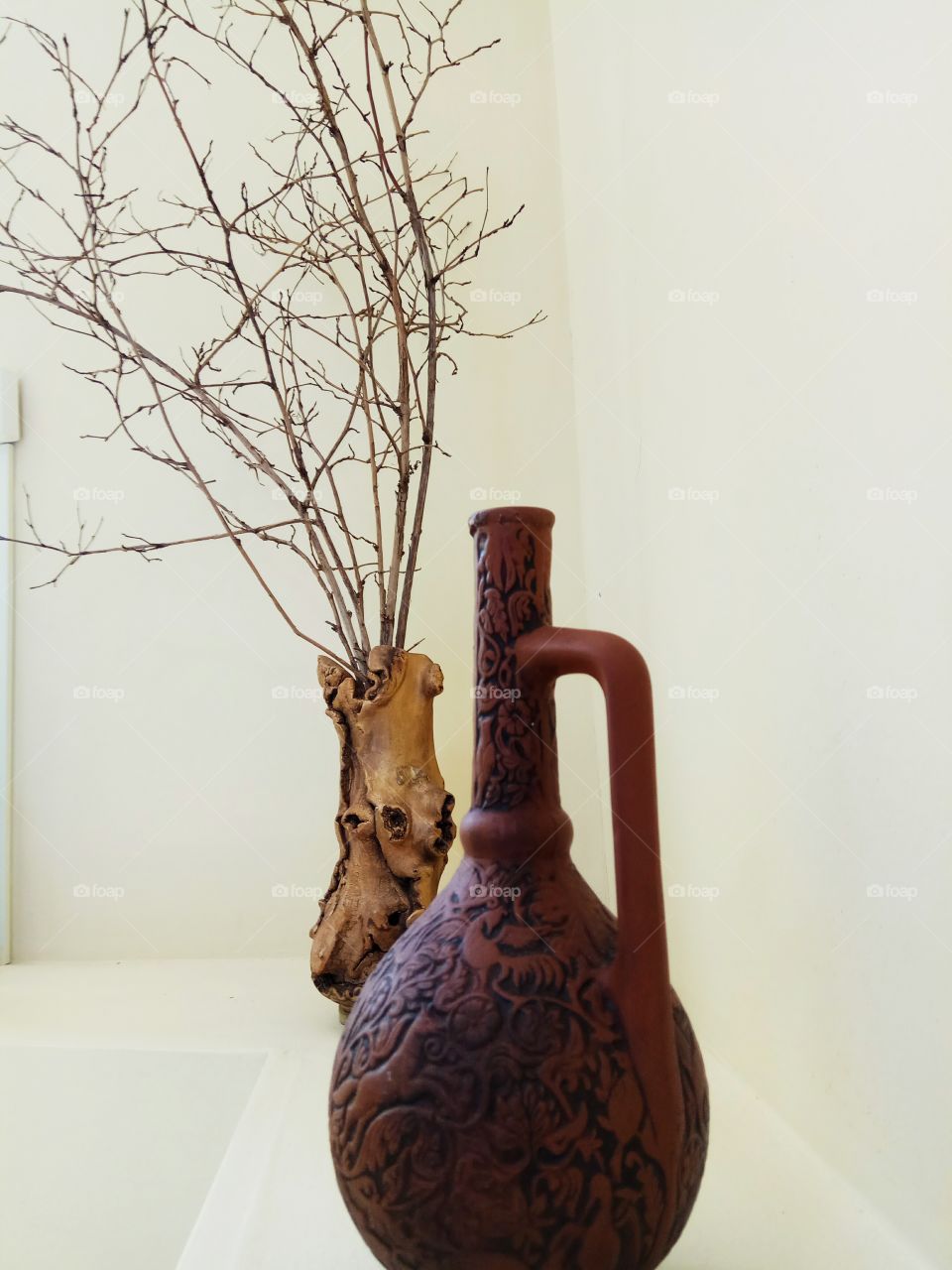 decor. old ceramic jug.