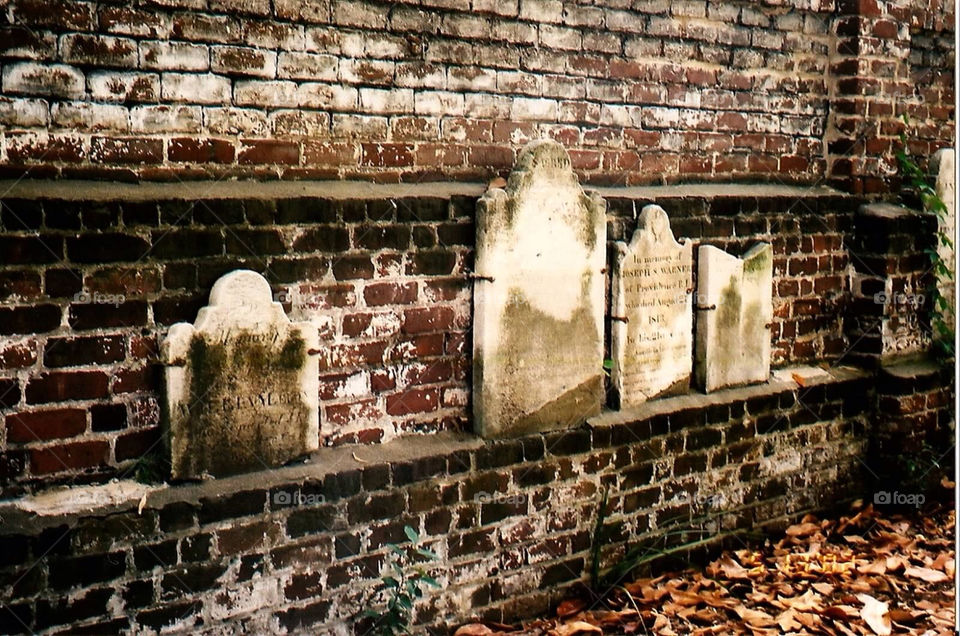 savannah georgia colonial cemetery head stones by ezdrossi