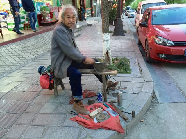 A street worker in China 