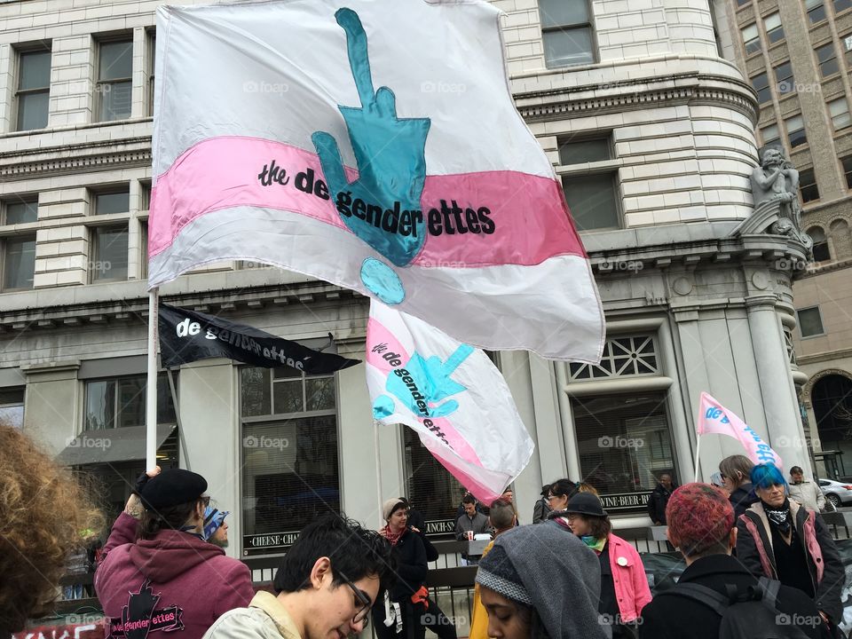 Fuck trump March in Oakland 